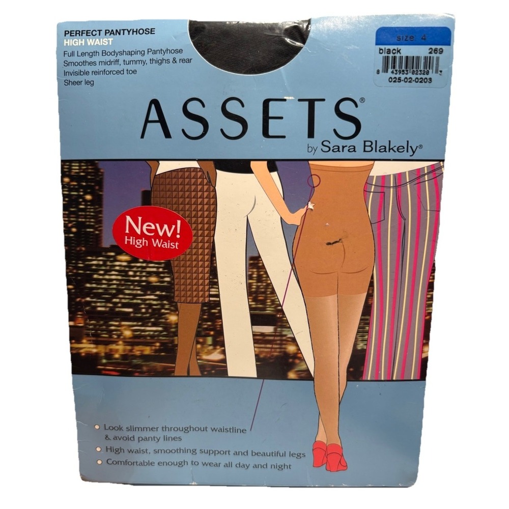 Spanx Perfect Pantyhose High Waist Size 4 Shaper Assets By Sara Blakely Black